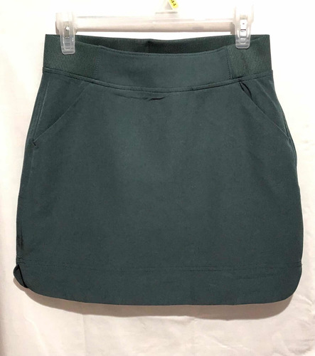 Falda Short 32* Cool Xs Verde Seco 2 Bolsillos