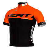 Camisa Ciclismo Ert Elite Racing Laranja Slim Fit