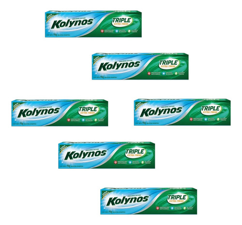 Crema Dental Triple Extra Fresh Kolynos 70g Pack X 6 Un