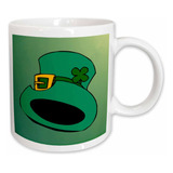 3drose Taza Con Sombrero De Copa Verde Irlandés, 11 Onzas