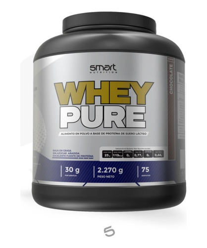 Proteina Whey Pure 5 Libras 5lb 5 Lb Smart Nutrition