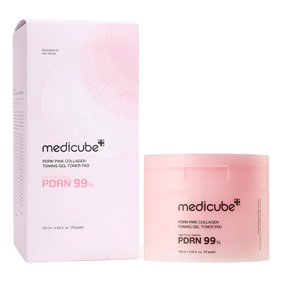 Medicube Pdrn Pink Collagen Toning Gel Toner Pad (70 Pads) | Envío gratis