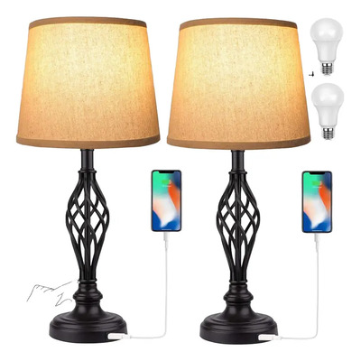 Lamparas Para Sala Lampara De Mesa 2pz Lamparas De Buro | Envío gratis
