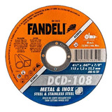 Discos Corte Metal & Acero Inox 4 1/2 Dcd-108 Fandeli 100 Pz