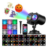 2 Luces De Proyector Navideñas De Halloween Con Control Remo