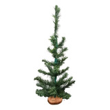 Arbol Mini Pino 60 Cm B/ Madera Verde Navidad