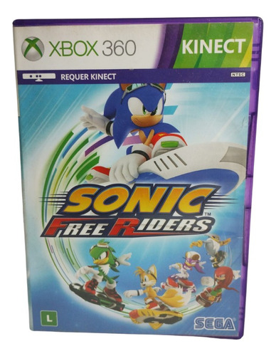 Jogo Sonic Free Riders Xbox 360 Original Mídia Física