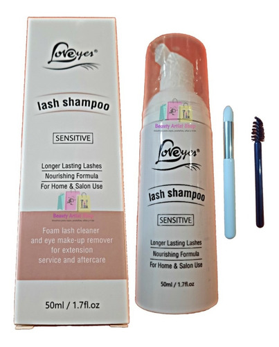 Shampoo Para Pestañas Profesional De 50 Ml, Loveyes
