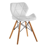 Silla De Comedor Eames Acolchada Elegante En Cuero Ecológico