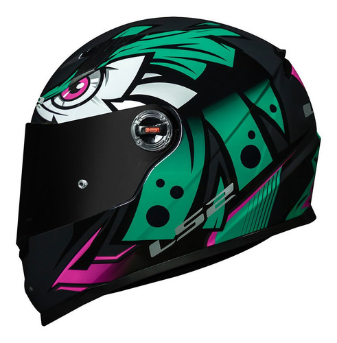 Capacete Fechado Lançamento Ls2 Ff358 Tribal Verde Green