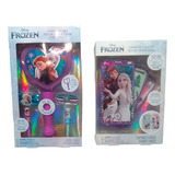 Set De Cosméticos Frozen Maquillaje Infantil Espejo Con Luz 