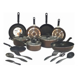 Batería De Cocina Jovifel Bronze 18 Pzs Antiadherente