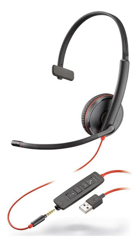 Headset Mono Usb P2 Blackwire C3215 Usb-a Plantronics