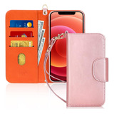 Funda Fyy iPhone 12/12 Pro + Correa Rose Gold