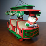 Adorno Jolly Trolley 1982 Hallmark Navidad Santa Pascuero