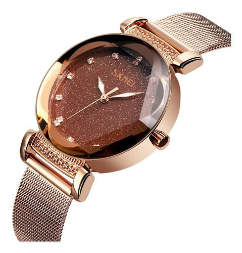 Reloj Pulsera Mujer Skmei 9188 Glitter Con Estuche