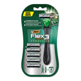 Aparelho Barbeador Bic Flex 3 Hybrid Sensitive + 5 Cargas