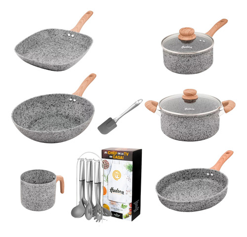 Set Olla- Wok Bifera Jarro  Hudson Antiaherente Induccion. 