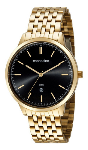 Relógio Masculino Mondaine Dourado Elegante Original Novo