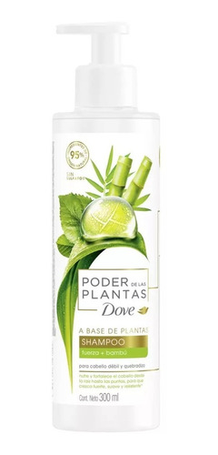 Dove Shampoo Fuerza + Bambu A Base De Plantas 300 Ml