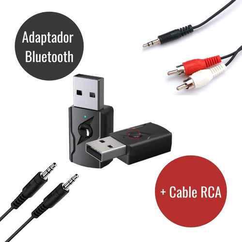 Transmisor Receptor Bluetooth 4 En 1 Tv, Bocinas, Lap + Rca
