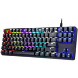 Teclado Gamer Mecanico Sentey Gs510 Rgb Switch Red Megasoft Color Del Teclado Negro Idioma Español