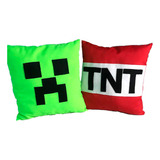 Almohada Cojín Minecraft Decorativo 2 Pzas Envio Gratis