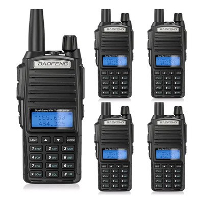 5 Radios Walkie Talkie Baofeng Uv82 Uhf\u002Fvhf 128 Canale 8km Bandas De Frecuencia 25 | 12.5khz Color Negro | Envío gratis
