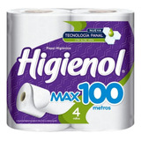 Papel Higienico Higienol Max 100 Mts X 4 Rollos Tecno Panal