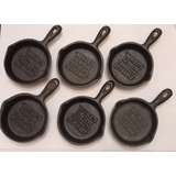 Juego De 6 Mini Sartén De Hierro Fundido Eco Cook De 7 Cm.