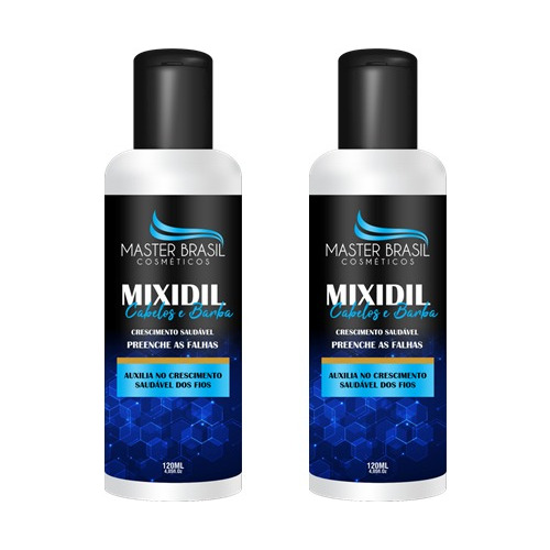 Kit 2 Mixidil Crescimento Masculino Cabelo Barba 120ml