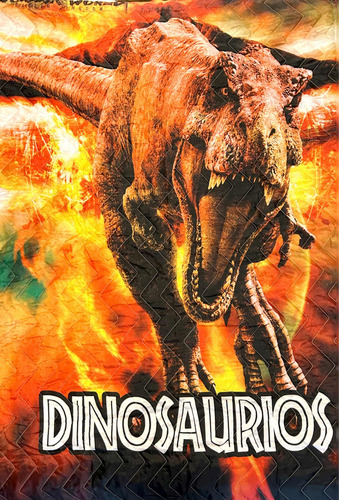 Cover Acolchado Infantil Dinosaurio Exc Calidad