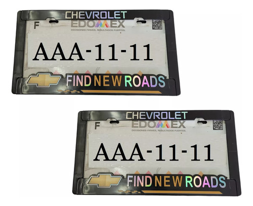 Par Porta Placas Go Further Chevrolet Aveo 2012