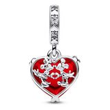 Dije Charm Pandora Minnie Mickey Mouse Beso Corazón Murano