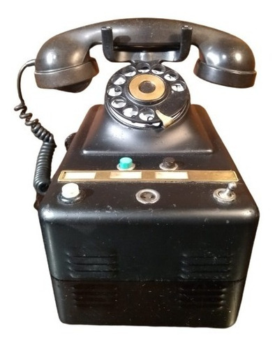 Antigo Telefone De Mesa Caixa Metal - C 6682