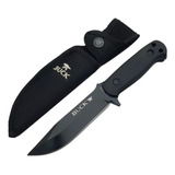 Cuchillo Militar Negro Táctico Supervivencia Drop Con Funda