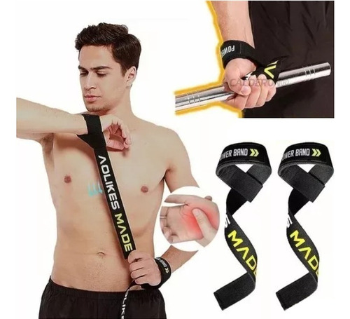 Straps Lujo Gym Mancuernas Pesas Crossfit Gimnasio Ejercicio