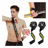 Straps Lujo Gym Mancuernas Pesas Crossfit Gimnasio Ejercicio