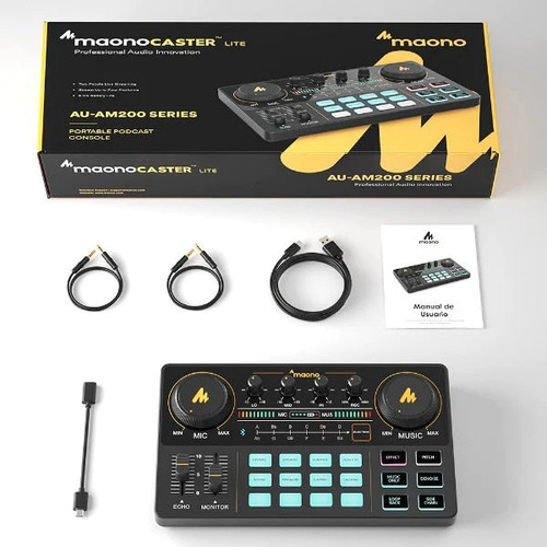 Mixer Maonocaster Au-am200 Para Podcast Y Streaming