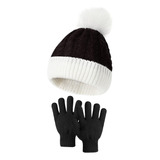 Gorro De Punto Y Guantes De Punto Térmicos Para Niños De Inv