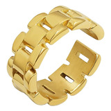 Anillo Cadena Reloj Para Mujer Chapado En Oro 14 Quilates Ap