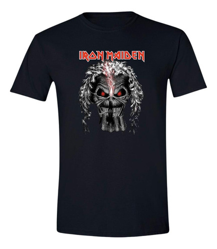 Playera Hombre Rock Iron Maiden Eddie The Head Vela 000608n