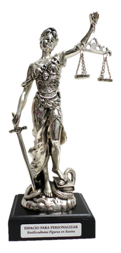 Diosa Dama Justicia 38cm Metali Personalizada Resiesculturas