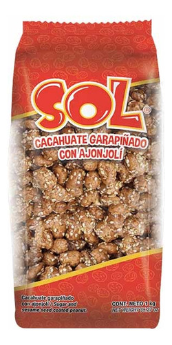 Cacahuate Sol Garapiñado Con Ajonjoli 900g