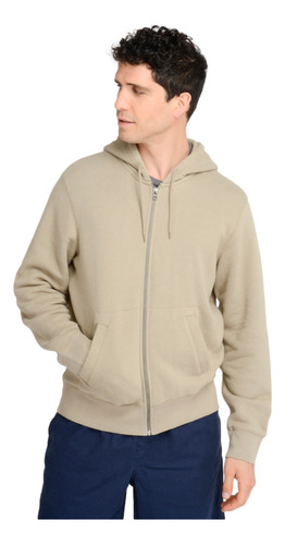 Polerón Hombre Full Zip Hoodie Standard Fit Khaki Dockers