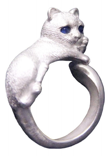 Lindo Anillo De Gato Para Mujeres Y Nias Anillo Ajustable En