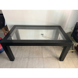 Mesa Comedor De Madera Tapa De Vidrio