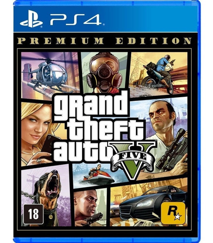 Jogo Grand Theft Auto V Premium Edition Ps4 Físico Lacrado