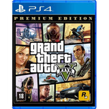 Jogo Grand Theft Auto V Premium Edition Ps4 Físico Lacrado