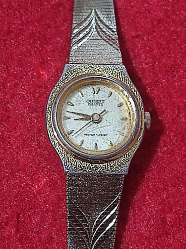 Reloj Mujer, Orient Quartz, Caratula Dorada (vintage).